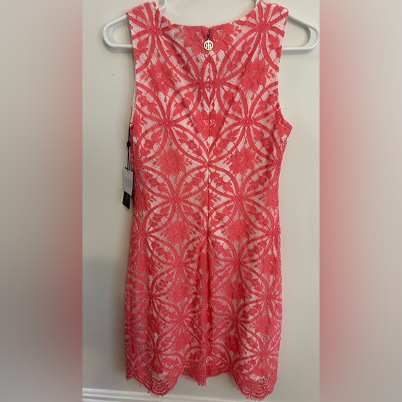 Tommy Hilfiger Coral Lace Sleeveless Dress, Size 2 - Picture 2 of 5